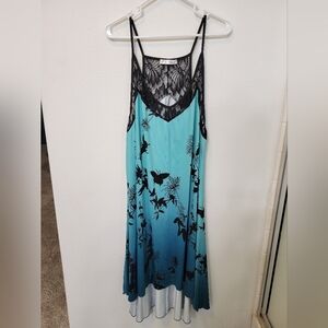 Rosegal teal ombre butterfly dress
